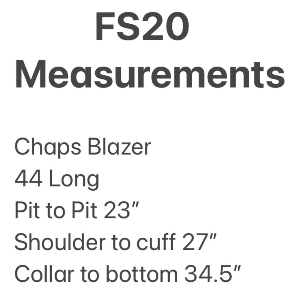 Chaps Blazer Soft Gray 3 Button Double Vented 44 L - image 7